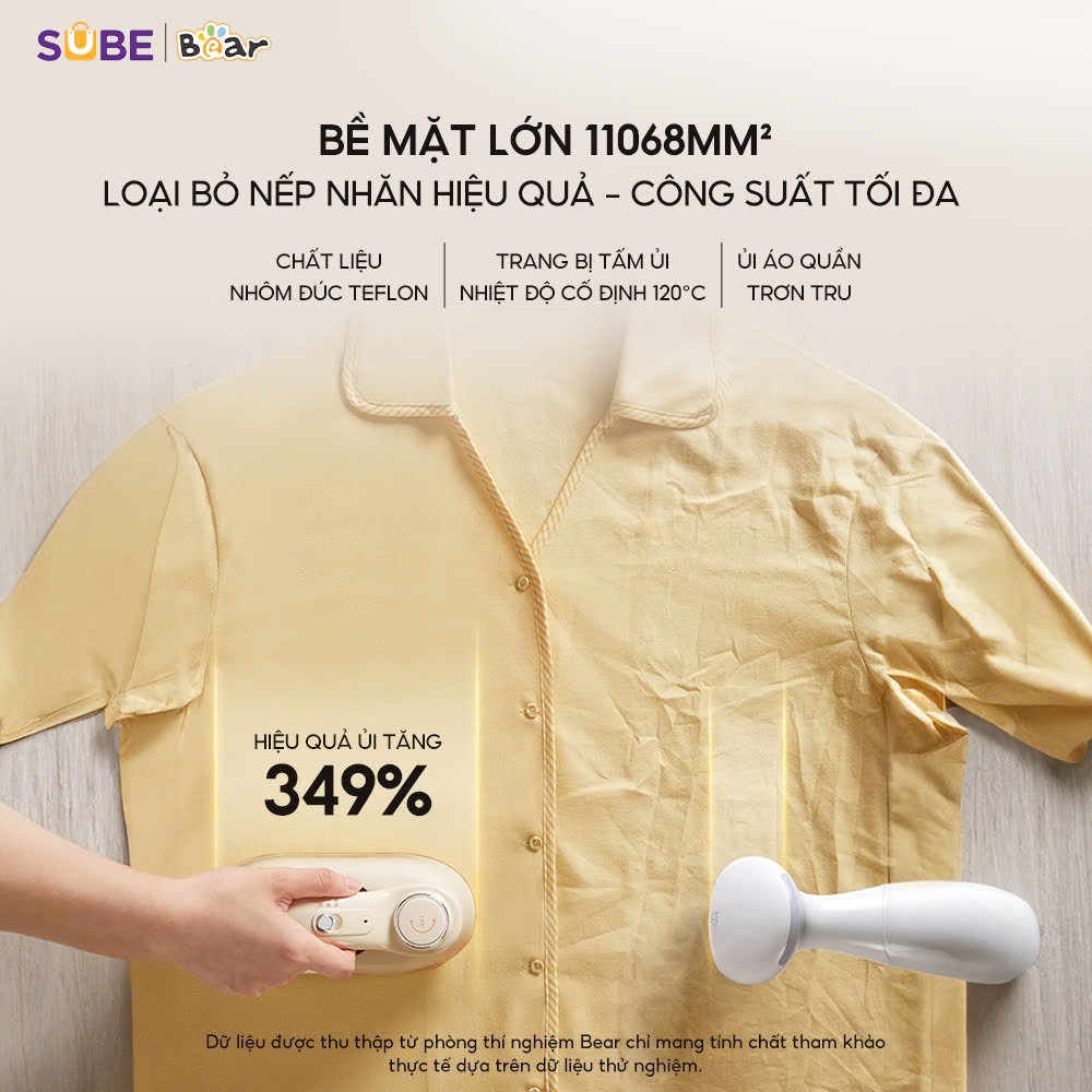 Bàn là hơi nước Bear IR-4H15H có mặt ủi lớn