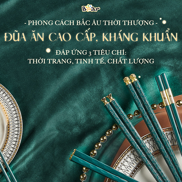Đũa nhựa Bear CX-E0102 đáp ứng ba tiêu chí cao cấp thời trang, tinh tế và chất lượng